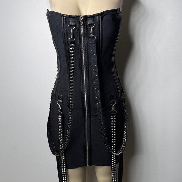 AKIRA Dresses & Skirts - AKIRA Vicky Vixen Stretch corset dress black